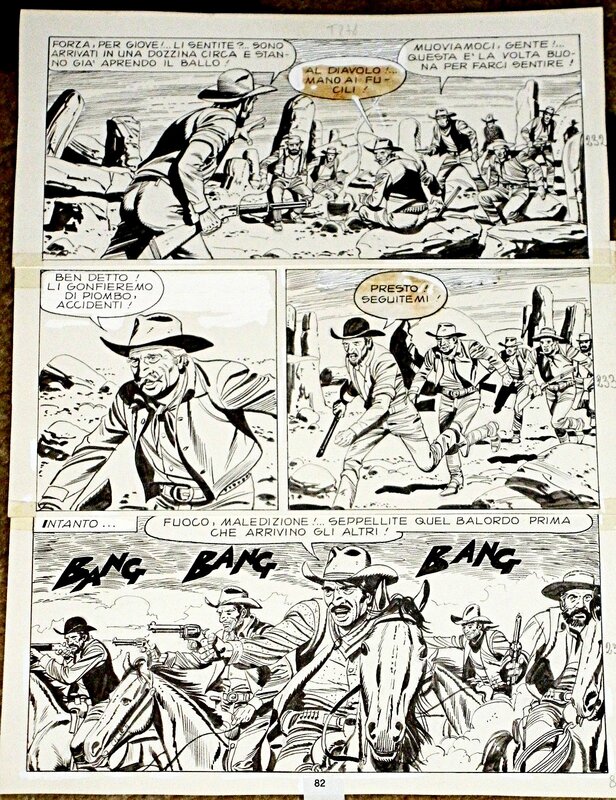 Guglielmo Letteri, Tex Willer n° 278, La foresta pietrificata planche 82 - Comic Strip