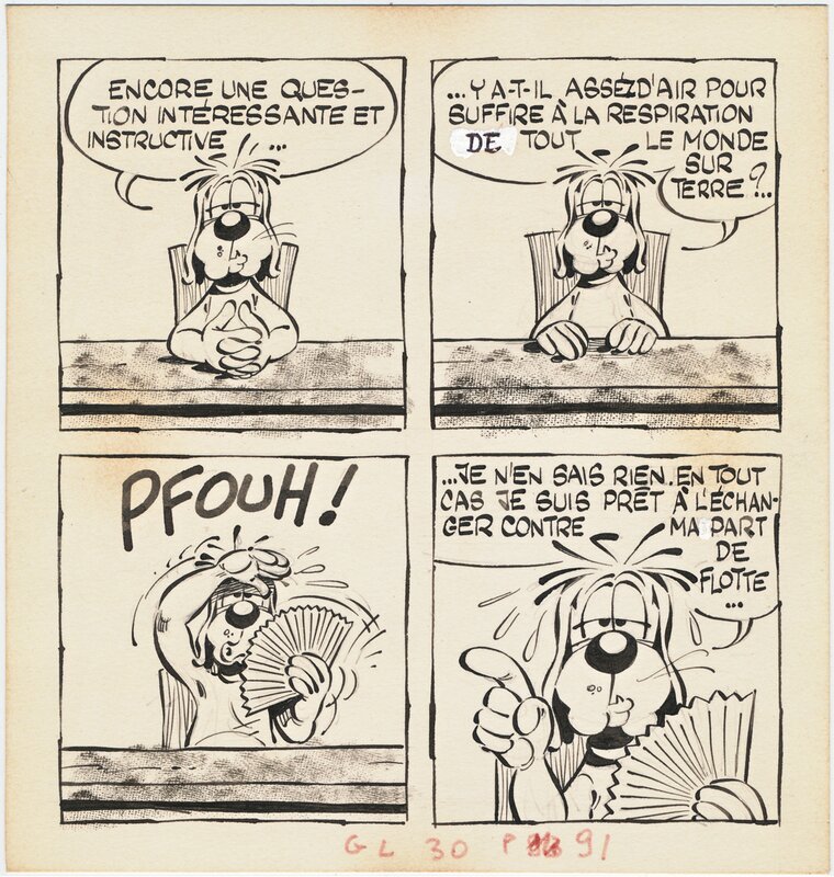 Gotlib, Henri Dufranne, Gai-Luron 30, pl. 91. - Comic Strip