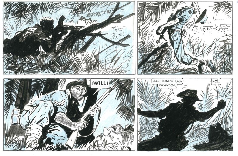 Hugo Pratt, Hector Oesterheld, Ernie Pike : La patrouille - Comic Strip