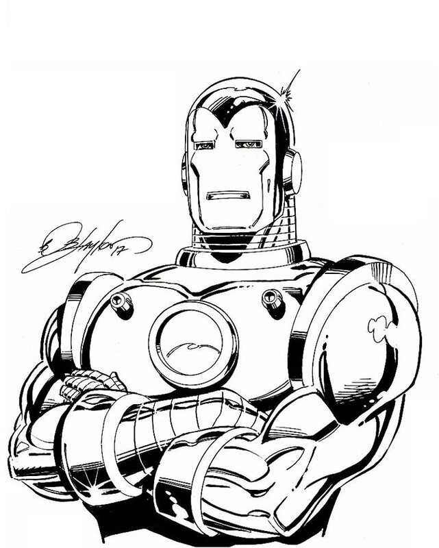 Iron Man par Bob Layton - Illustration originale
