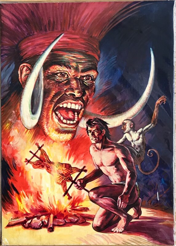 Dino Busett, Tarzan - couverture de Super Tarzan n°33 - Couverture originale