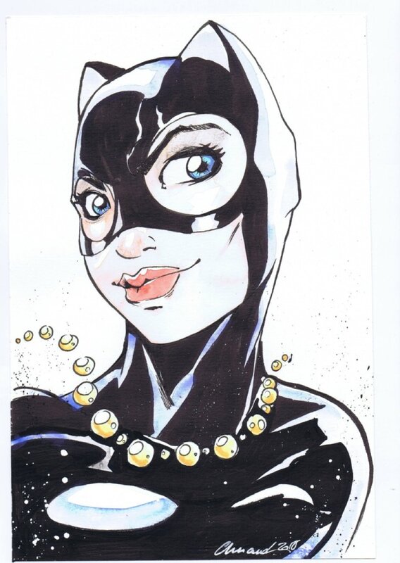 Catwoman par Hermant - Illustration originale
