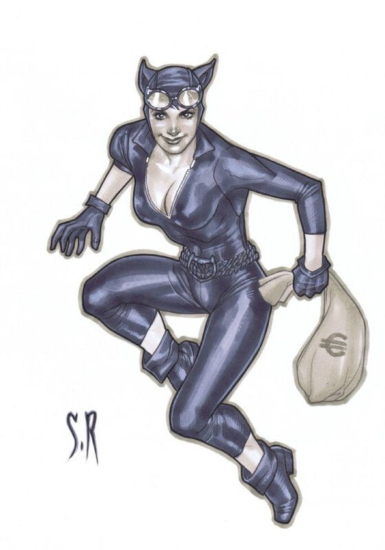 Catwoman par Roux - Illustration originale