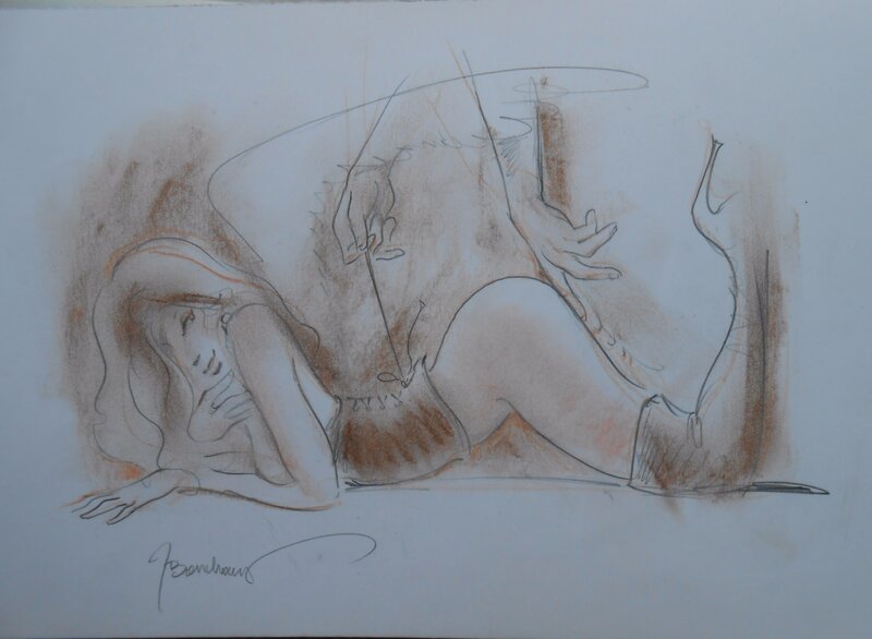 Jan Bosschaert, Naked Stuff- Go with the Flow - Original Illustration