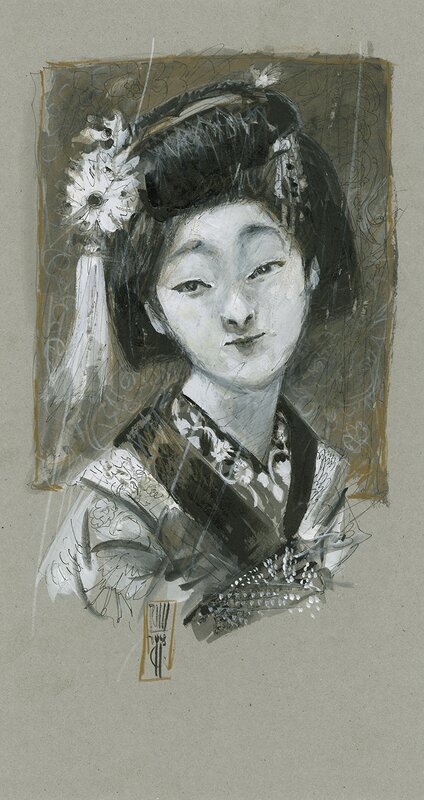 Geisha par Roberto Ricci - Illustration originale