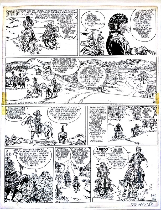 Jean Giraud, Jean-Michel Charlier, Blueberry album Le Général Tête Jaune page 27 - Comic Strip
