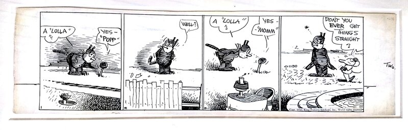 George Herriman, Krazy Kat daily 30.11.1943 - Comic Strip