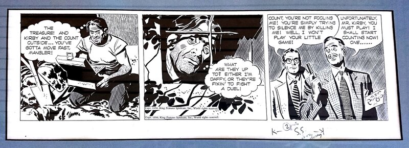 Alex Raymond, Rip Kirby daily strip 01.09.1950 - Planche originale