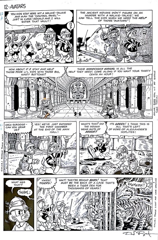 Don Rosa, Uncle Scrooge The Treasure of the Ten Avatars page 12 - Planche originale