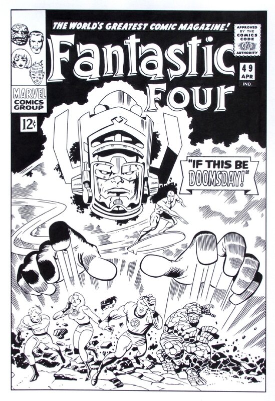 Jack Kirby, 1966 - Fantastic Four (Comic cover-recreation - NF - American KV) - Couverture originale