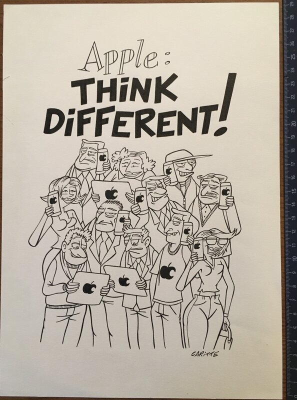 Jean-François Caritte, Apple : Think Different ! - Illustration originale
