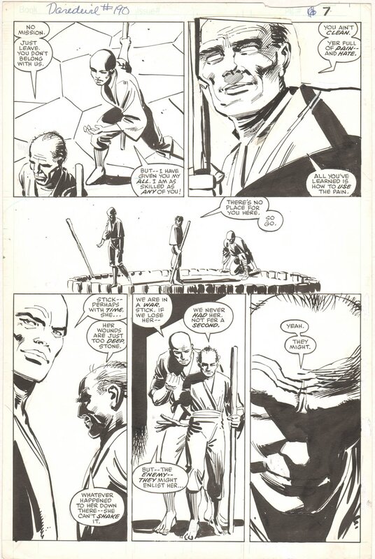 Frank Miller, Klaus Janson, Daredevil 190 Page 7 - Planche originale