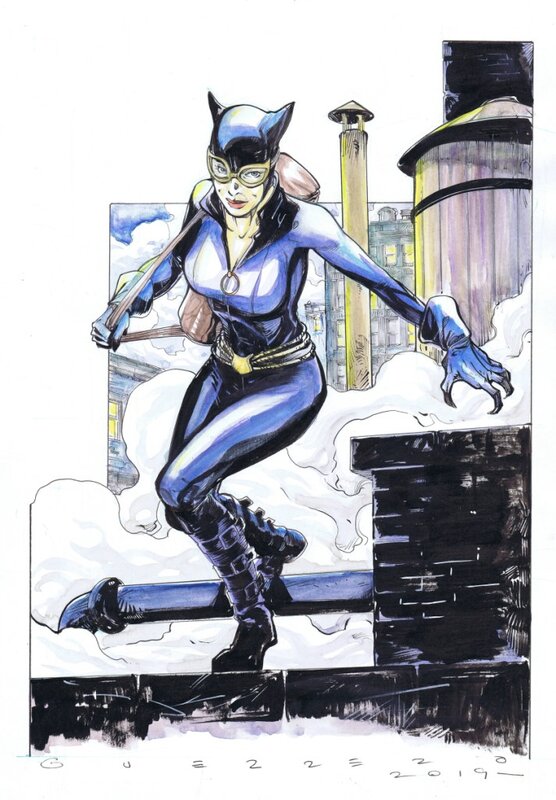 Catwoman par Guerrero - Illustration originale