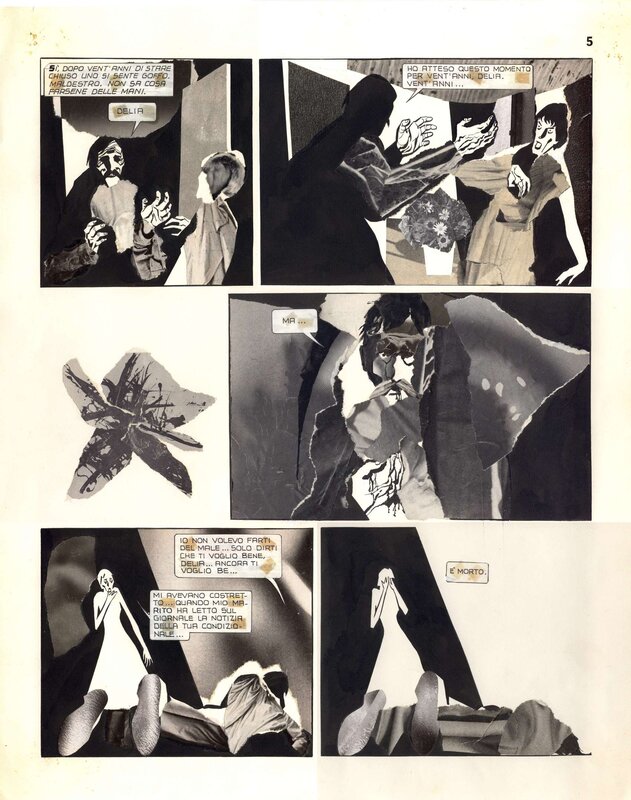 Alberto Breccia el aire pg 5 1976 partly collage page - Comic Strip