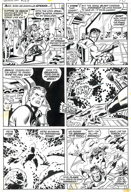John Buscema, Joe Sinnott, Fantastic Four # 109 p. 7 ( 1970 ) - Planche originale