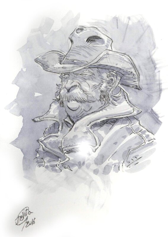 Tex par Giulio De Vita - Illustration originale
