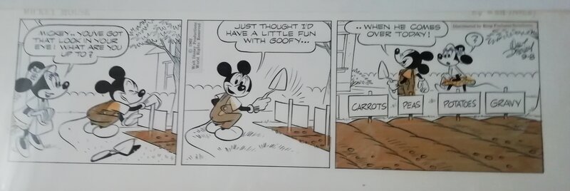 Floyd Gottfredson, Mickey Mouse daily 1962 - Planche originale