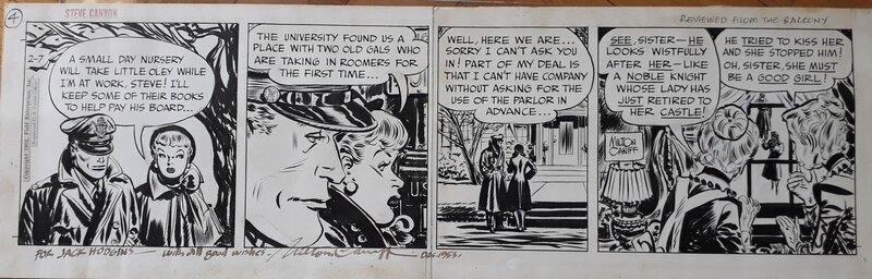 Milton Caniff, Steve Canyon - Reviewed from the  balcony - Planche originale