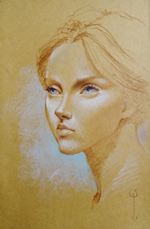 Sandrine Gestin, La fée aux yeux bleus - Illustration originale