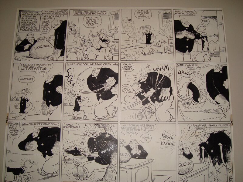 Popeye le marin par Bill Zaboly, Elzie Crisler Segar - Planche originale