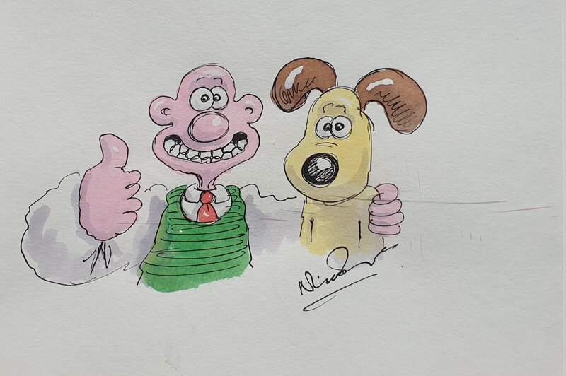 Wallace et Gromit par Nick Park - Illustration originale