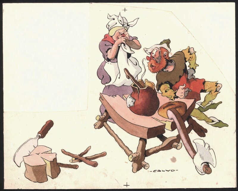 Edmond-François Calvo, Le Petit Poucet pl. 5 - Illustration originale