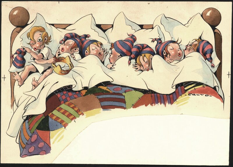 Edmond-François Calvo, Le Petit Poucet planche 11 - Illustration originale