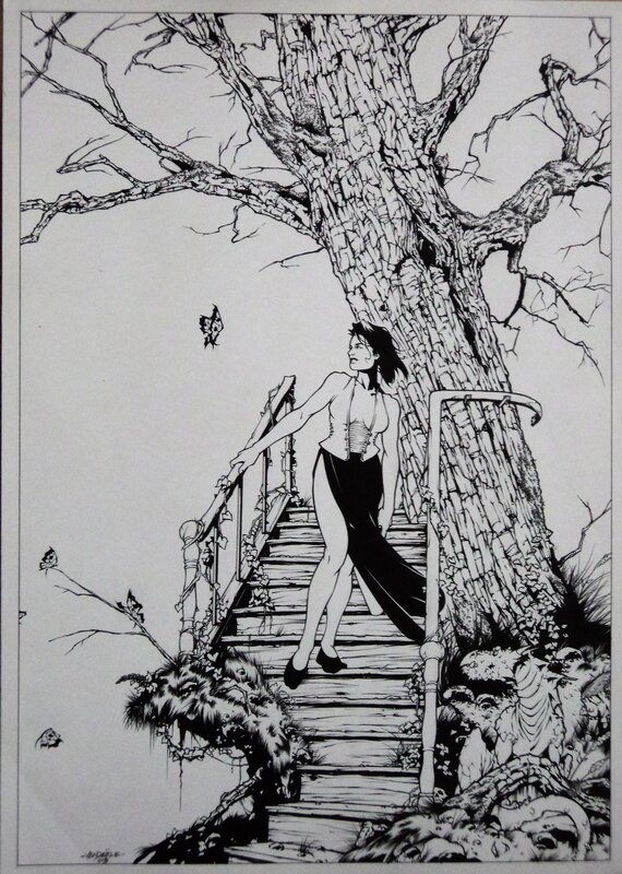 Girl in wonderland par Philippe Vandaële - Illustration originale