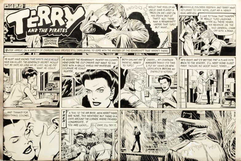 Wunder -Terry and the pirates Sunday 8 Sept 68 - Planche originale