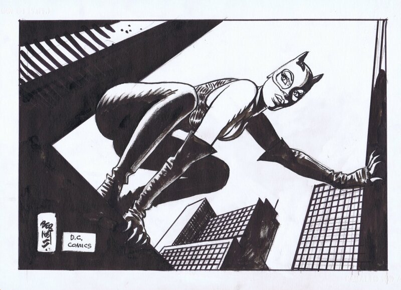 Catwoman par Bernet - Illustration originale
