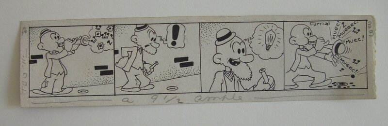 José Cabrero Arnal, Une bonne idée pour faire danser les pièces des poches ! circa 1930 - Planche originale
