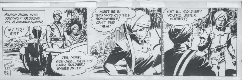 Dan Barry, Bob Fujitani, Flash Gordon, daily strip 31_08_1981 - Planche originale