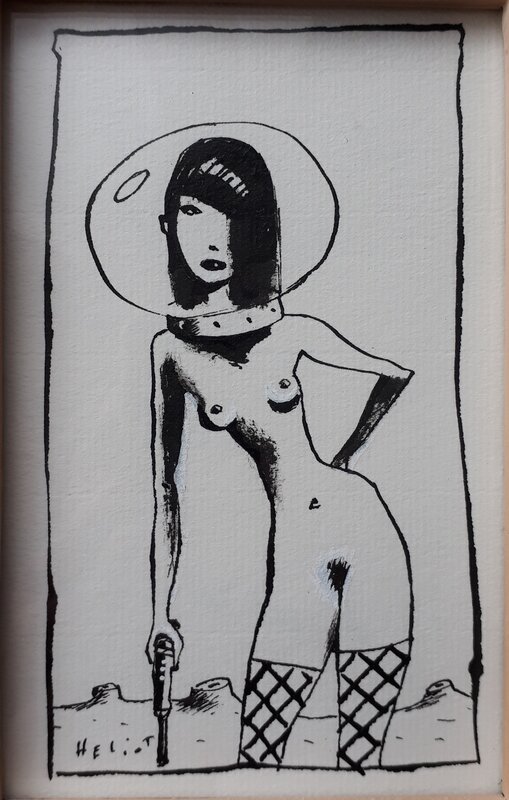 Space Girl by Eric Héliot - Original Illustration
