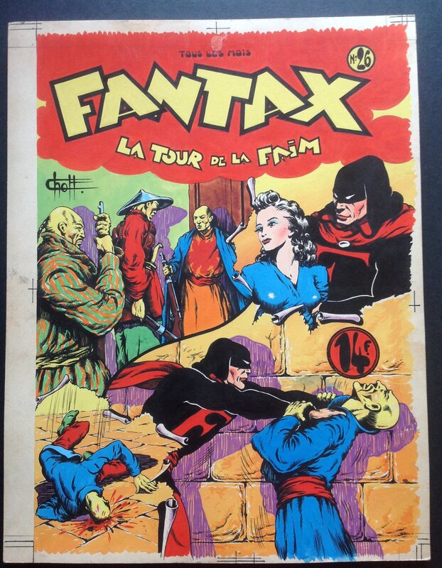 Chott FANTAX 26 Couverture Originale . Éo Pierre Mouchot 1948 . - Original Cover