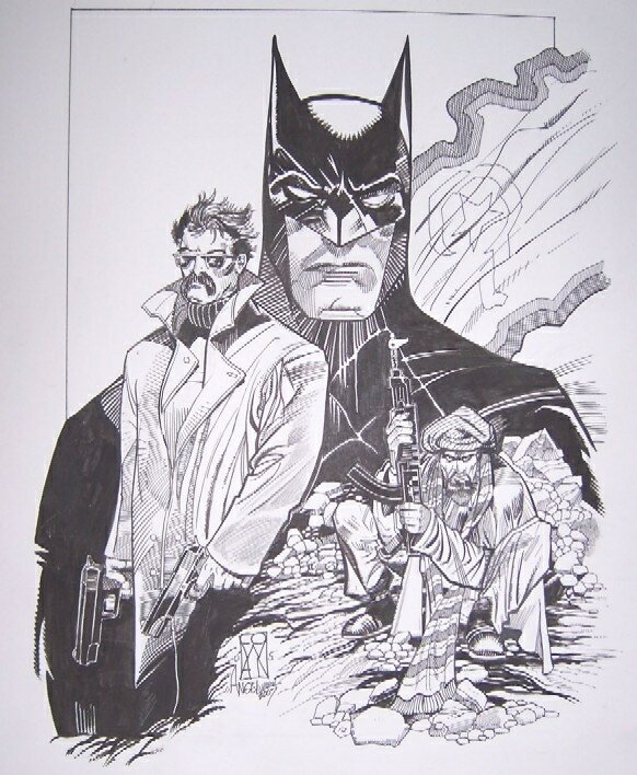 Batman par Denys Cowan, Angel Gabriele - Illustration originale