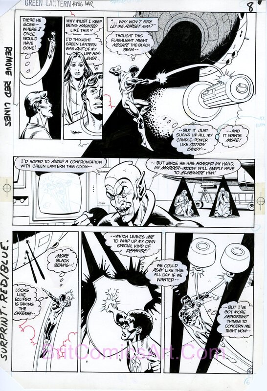 Dave Gibbons, Green Lantern#186 - John Stewart As Green Lantern! Sweet action page! - Comic Strip