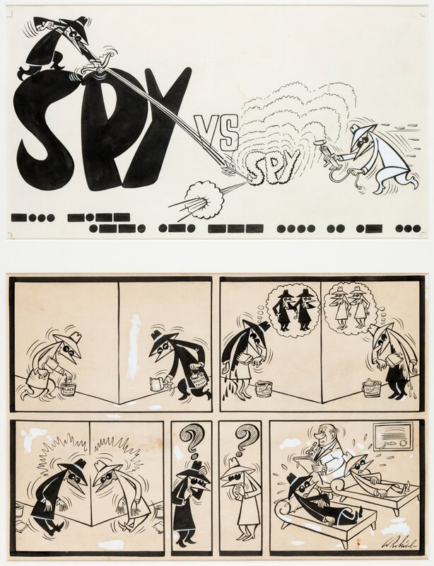 Mad Magazine #67 (1961) Spy vs. Spy by Prohias - Illustration originale