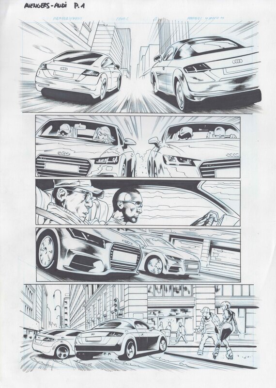 Manuel Garcia, Avengers Audi, pag. 1 - Planche originale
