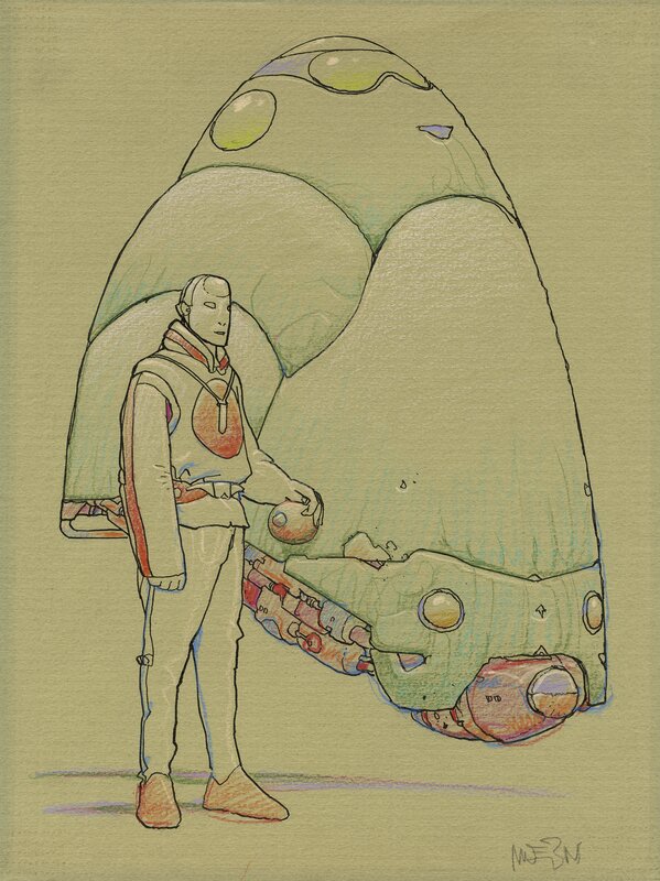 The egg par Moebius - Illustration originale