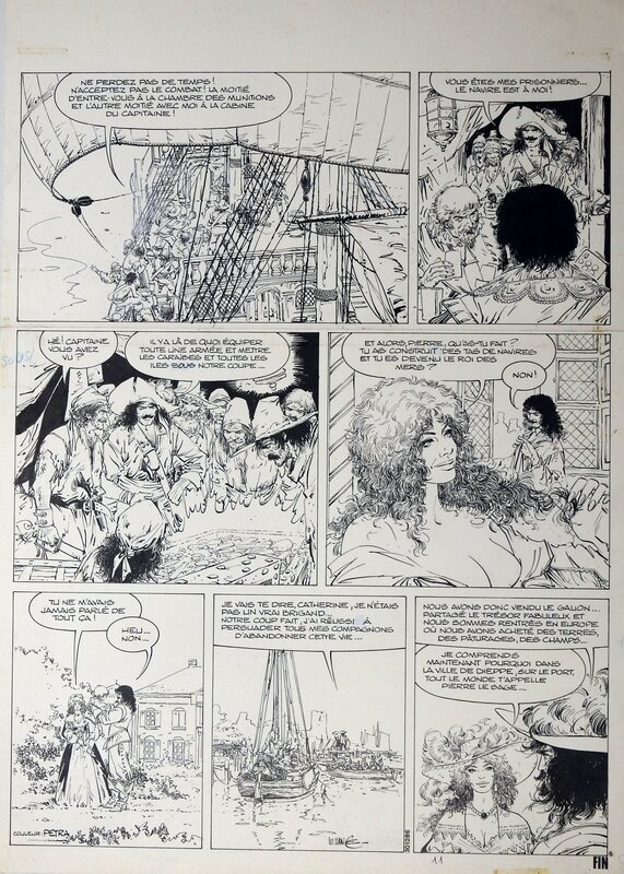 En vente - William Vance, Planche noir et blanc 05 de Super Tintin n°36 : Le Dieppois : - Planche originale