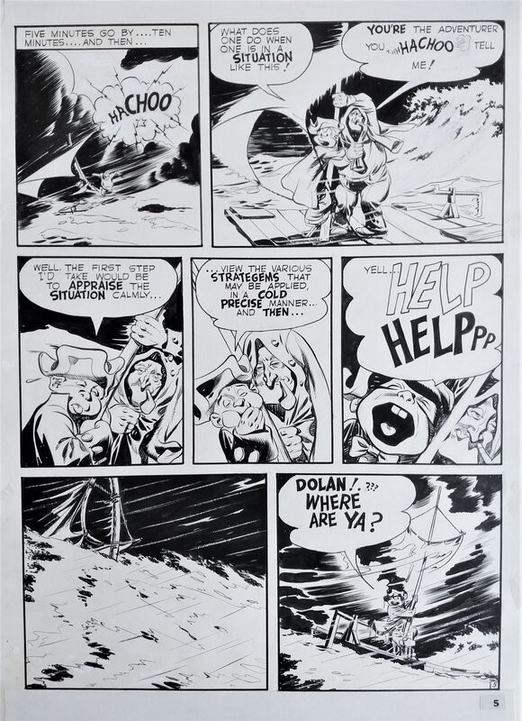 Will Eisner, Spirit 1950 - Sammy the explorer p 5 - Planche originale