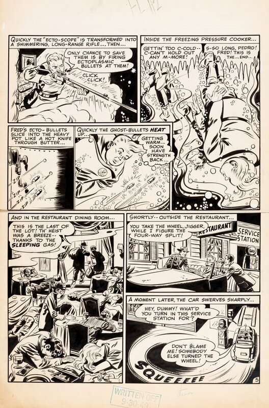 Carmine Infantino, Arthur Peddy, Bernard Sachs, Flash Comics #112 Ghost Patrol - Planche originale