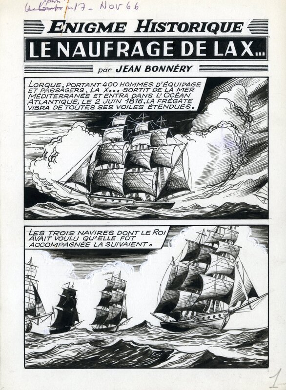 René Brantonne, Le Naufrage de la X... - Comic Strip