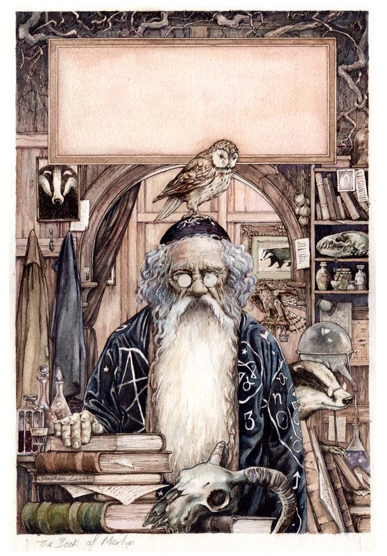 The book of Merlyn by Stephen Lavis - Original Illustration