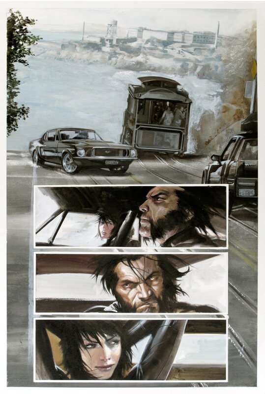 Gabriele Dell'Otto, Wolverine Sex + Violence p14 • Ford Mustang - Planche originale