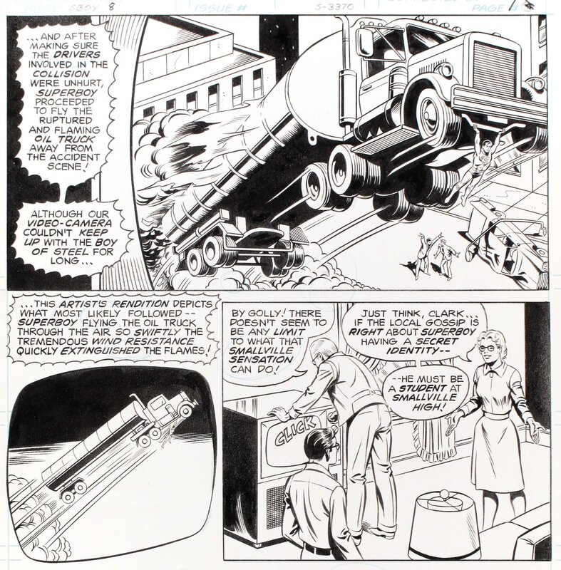 Superboy #08 p5 par Kurt Schaffenberger - Planche originale