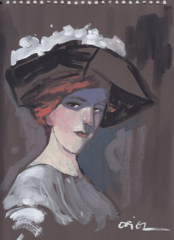 Mujer by Oriol - Original Illustration