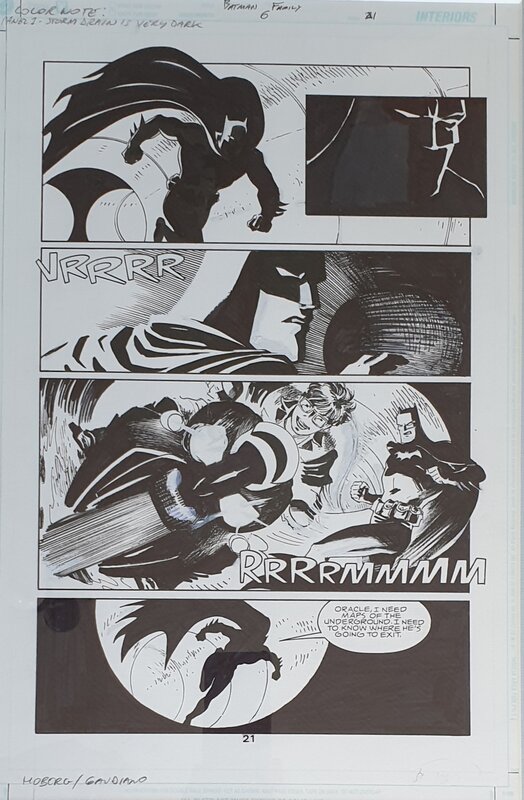 Batman familly par Stefano Gaudino - Planche originale