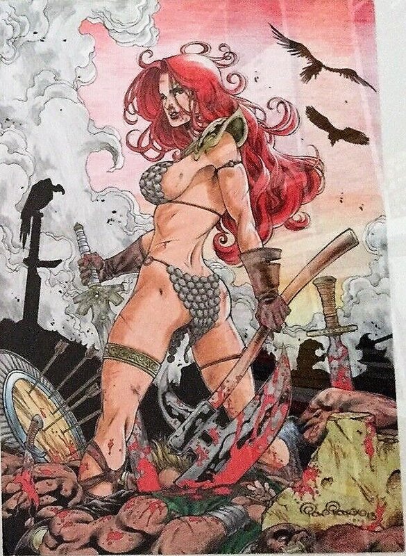 Red Sonja by Pow Rodrix - Original Illustration