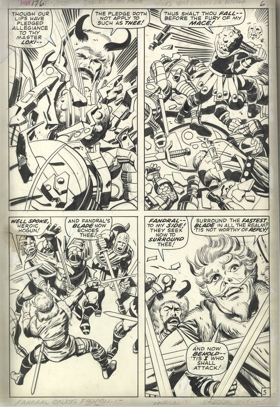 Thor 176 Page 5 par Jack Kirby, Vince Colletta - Planche originale